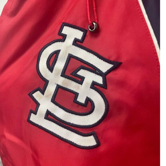 MLB St Louis Cardinals Baseball Mens XL Full Zip Up Hooded Warm Coat W Repairs - Picture 9 of 10